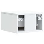 Wall-Mounted Bedside Cabinet White 49 x 34.5 x 20 cm
