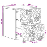 Wall-Mounted Bedside Cabinet White 34.5 x 33 x 40 cm - Extra Image