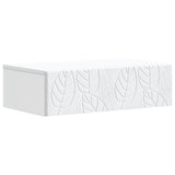 Wall-Mounted Side Table White 59 x 34.5 x 17 cm Engineered Wood - Front View
