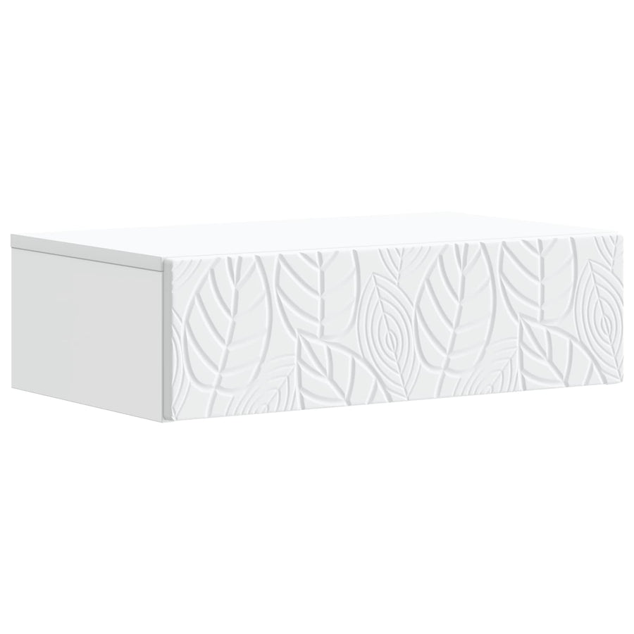 Wall-Mounted Side Table 59 x 34.5 x 17 cm Engineered Wood White