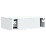 Wall-Mounted Side Table White 59 x 34.5 x 17 cm Engineered Wood - Rear View