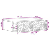 Wall-Mounted Side Table White 59 x 34.5 x 17 cm Engineered Wood