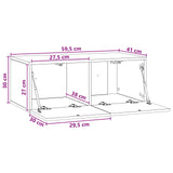 Wall-Mounted TV Cabinet 59.5 x 41 x 30 cm White Engineered Wood