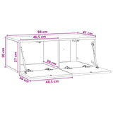 Wall-Mounted TV Cabinet 98 x 41 x 30 cm White Engineered Wood - Extra Image