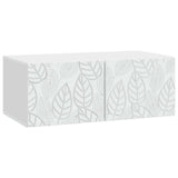 Wall-Mounted TV Cabinet 59.5 x 31 cm White Engineered Wood - Front View