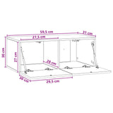 Wall-Mounted TV Cabinet 59.5 x 31 cm White Engineered Wood - Extra Image