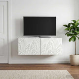 Wall-Mounted TV Cabinet 78.5 x 31 cm White Engineered Wood - Side View