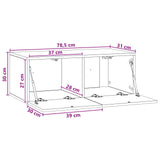 Wall-Mounted TV Cabinet 78.5 x 31 cm White Engineered Wood - Extra Image