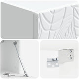 Wall-Mounted TV Cabinet 98 x 31 cm White Engineered Wood - Low Angle