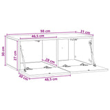 Wall-Mounted TV Cabinet 98 x 31 cm White Engineered Wood - Extra Image