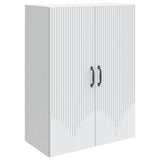 Wall-Mounted Cabinet White 66 x 34.5 x 90 cm Engineered Wood - Front View