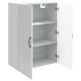 Wall-Mounted Cabinet White 66 x 34.5 x 90 cm Engineered Wood - Side View