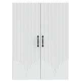 Wall-Mounted Cabinet White 66 x 34.5 x 90 cm Engineered Wood - Top-Down View