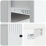 Wall-Mounted Bedside Cabinet White 34.5 x 33 x 20 cm - Low Angle