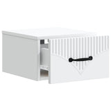 Wall-Mounted Bedside Cabinet White 34.5 x 33 x 20 cm - Top-Down View