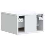Wall-Mounted Bedside Cabinet White 34.5 x 33 x 20 cm - Close-Up Angle