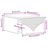 Wall-Mounted Bedside Cabinet White 34.5 x 33 x 20 cm - Extra Image