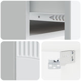 Wall-Mounted Bedside Cabinet White 49 x 34.5 x 20 cm