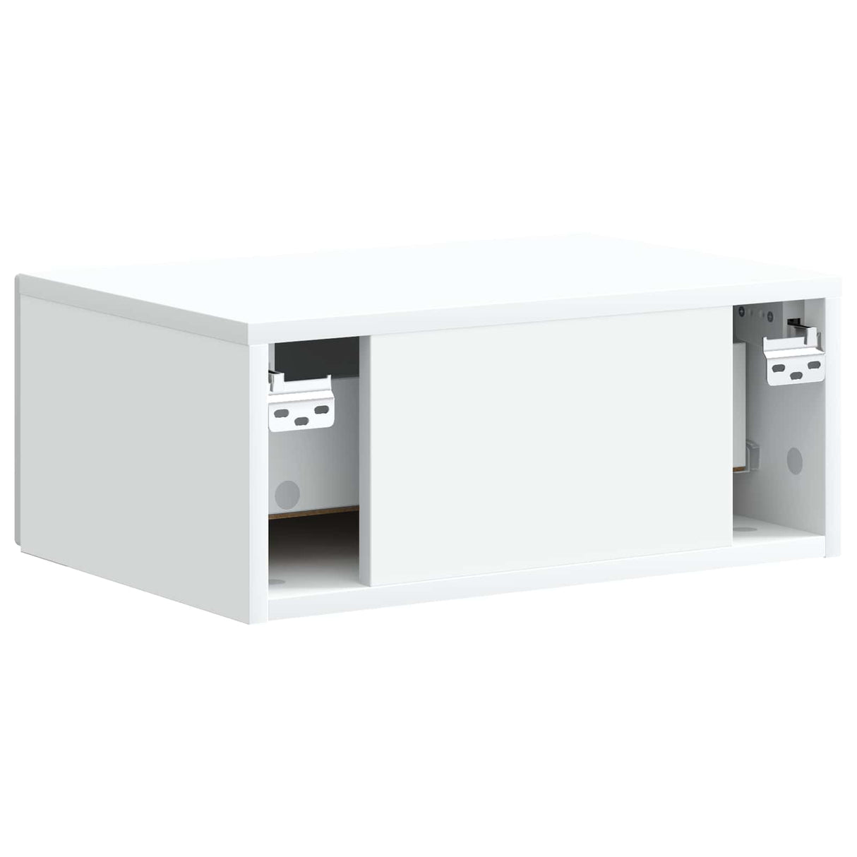 Wall-Mounted Bedside Cabinet White 49 x 34.5 x 20 cm