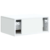 Wall-Mounted Bedside Cabinet White 49 x 34.5 x 20 cm