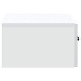 Wall-Mounted Bedside Cabinet White 49 x 34.5 x 20 cm - Rear View