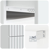 Wall-Mounted Bedside Cabinet White 34.5 x 33 x 40 cm - Low Angle