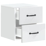Wall-Mounted Bedside Cabinet White 34.5 x 33 x 40 cm - Top-Down View