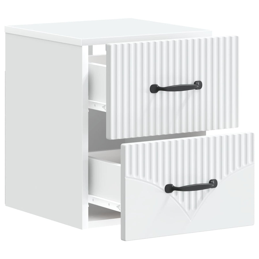 Wall-Mounted Bedside Cabinet White 34.5 x 33 x 40 cm