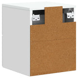 Wall-Mounted Bedside Cabinet White 34.5 x 33 x 40 cm - Close-Up Angle