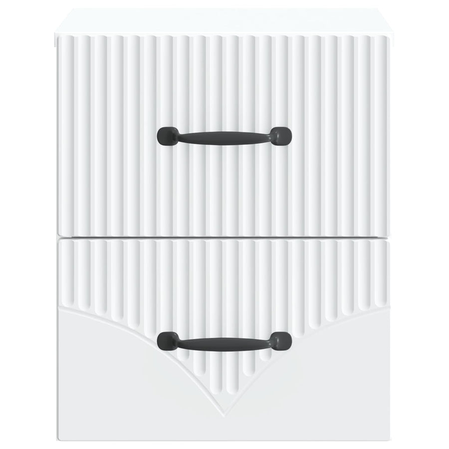Wall-Mounted Bedside Cabinet White 34.5 x 33 x 40 cm