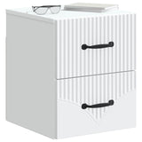 Wall-Mounted Bedside Cabinet White 34.5 x 33 x 40 cm