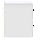 Wall-Mounted Bedside Cabinet White 34.5 x 33 x 40 cm - Rear View
