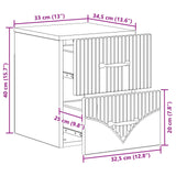 Wall-Mounted Bedside Cabinet White 34.5 x 33 x 40 cm - Extra Image