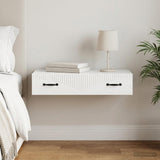 Wall-Mounted Side Table Wall-mounted White 87.5 x 34.5 x 17 cm