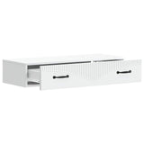 Wall-Mounted Side Table Wall-mounted White 87.5 x 34.5 x 17 cm