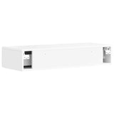 Wall-Mounted Side Table Wall-mounted White 87.5 x 34.5 x 17 cm - Close-Up Angle