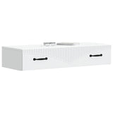 Wall-Mounted Side Table Wall-mounted White 87.5 x 34.5 x 17 cm