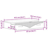 Wall-Mounted Side Table Wall-mounted White 87.5 x 34.5 x 17 cm - Extra Image