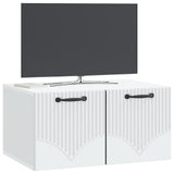 Wall-Mounted TV Cabinet White 59.5 x 41 x 30 cm Engineered Wood - Side View