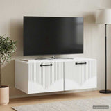 Wall-Mounted TV Cabinet White 78.5 x 41 x 30 cm Engineered Wood - Top-Down View