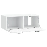 Wall-Mounted TV Cabinet White 78.5 x 41 x 30 cm Engineered Wood - 45-Degree Angle
