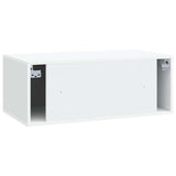 Wall-Mounted TV Cabinet White 78.5 x 41 x 30 cm Engineered Wood - Low Angle