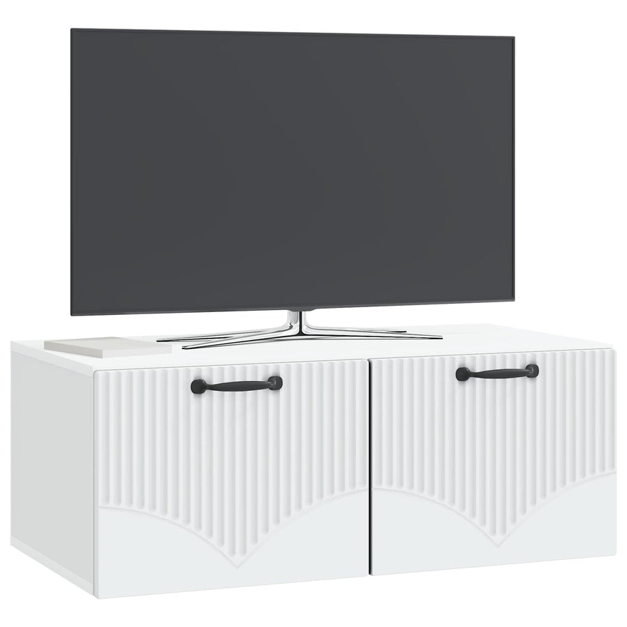 Wall-Mounted TV Cabinet White 78.5 x 41 x 30 cm Engineered Wood