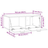 Wall-Mounted TV Cabinet White 78.5 x 41 x 30 cm Engineered Wood - Extra Image
