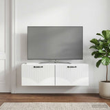 Wall-Mounted TV Cabinet White 98 x 41 x 30 cm Engineered Wood