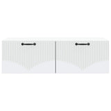 Wall-Mounted TV Cabinet White 98 x 41 x 30 cm Engineered Wood - Rear View