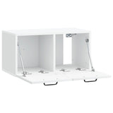 Wall-Mounted TV Cabinet White 59.5 x 31 x 30 cm Engineered Wood - 45-Degree Angle