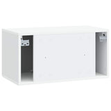 Wall-Mounted TV Cabinet White 59.5 x 31 x 30 cm Engineered Wood - Low Angle