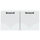 Wall-Mounted TV Cabinet White 59.5 x 31 x 30 cm Engineered Wood - Rear View