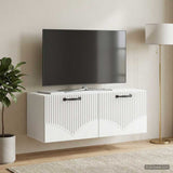 Wall-Mounted TV Cabinet White 78.5 x 31 x 30 cm Engineered Wood - Top-Down View